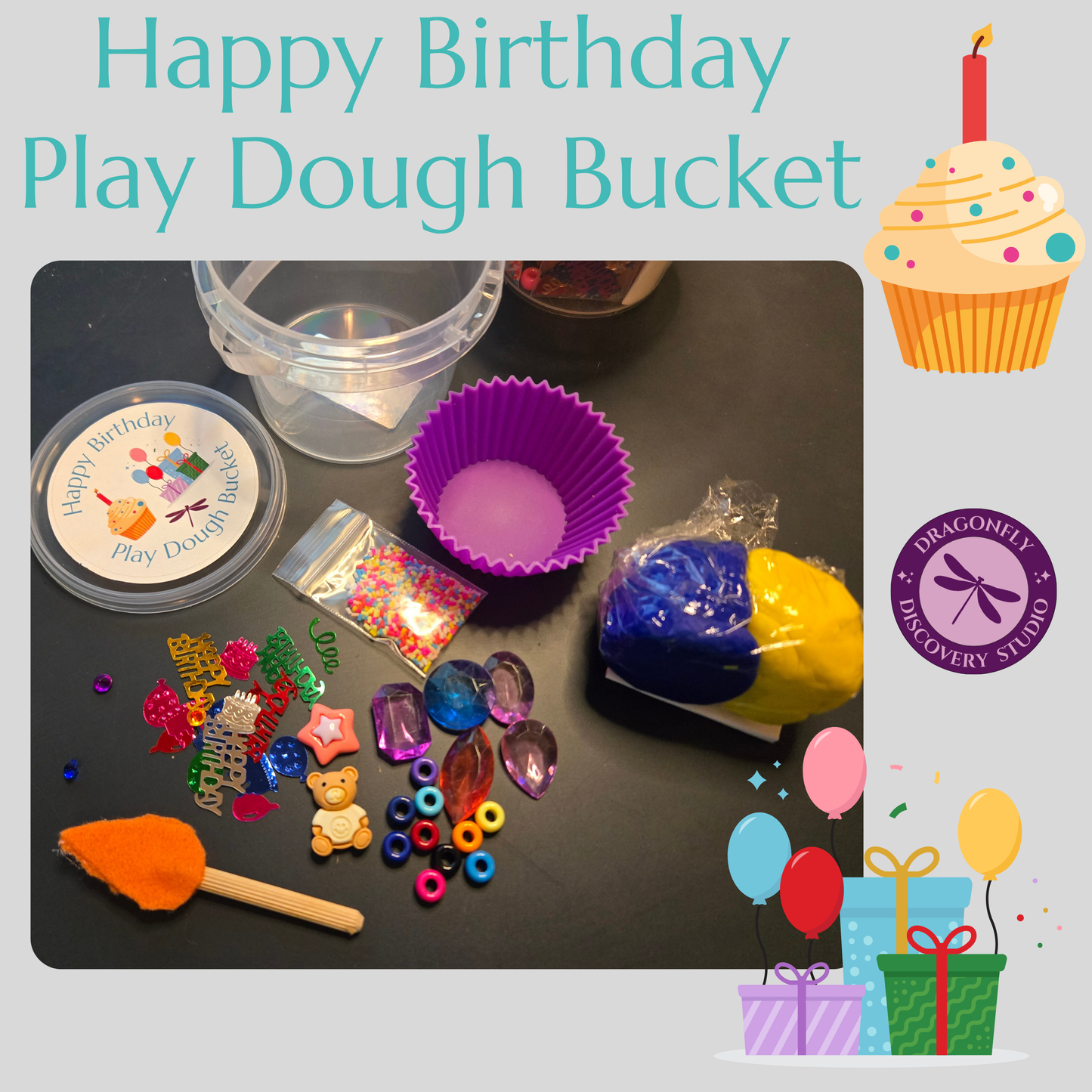 Happy Birthday Dough Bucket